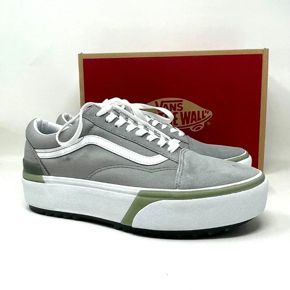 💖MEGA SALE💖Vans Old Skool Stacked Men's 9 White Skate Casual VN0A4U154TI - Picture 6 of 11